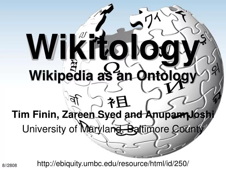 wikitology wikipedia as an ontology