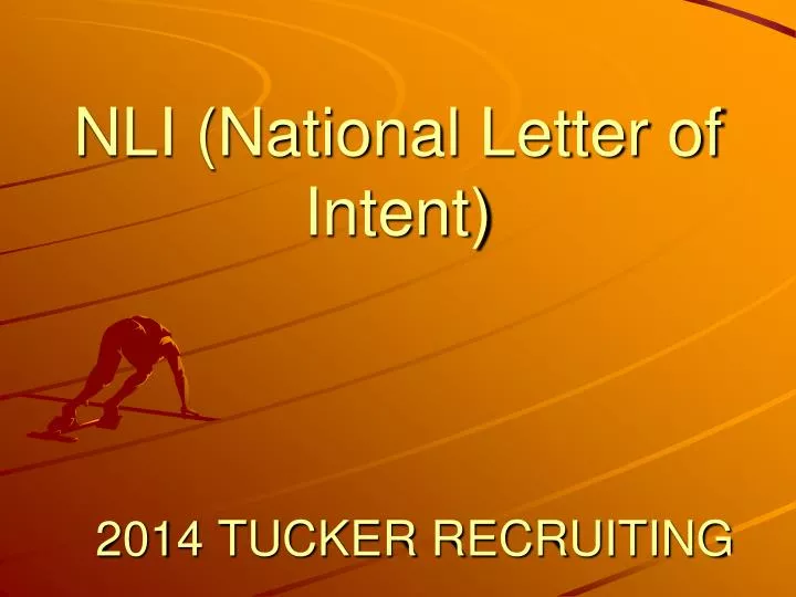 nli national letter of intent