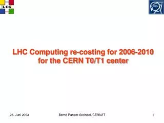 LHC Computing re-costing for 2006-2010 for the CERN T0/T1 center