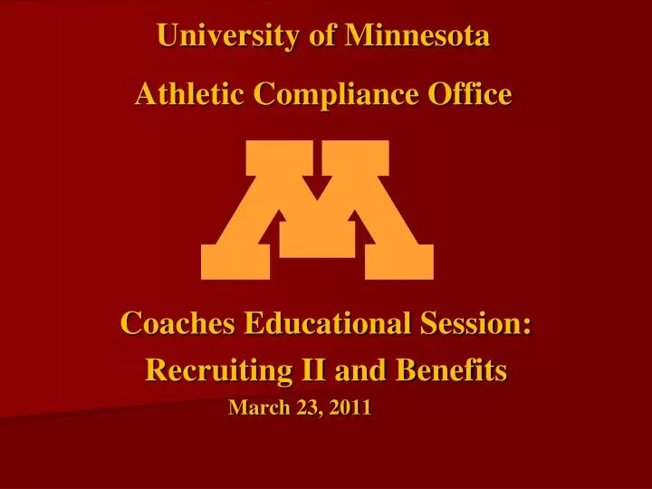 coaches educational session recruiting ii and benefits march 23 2011