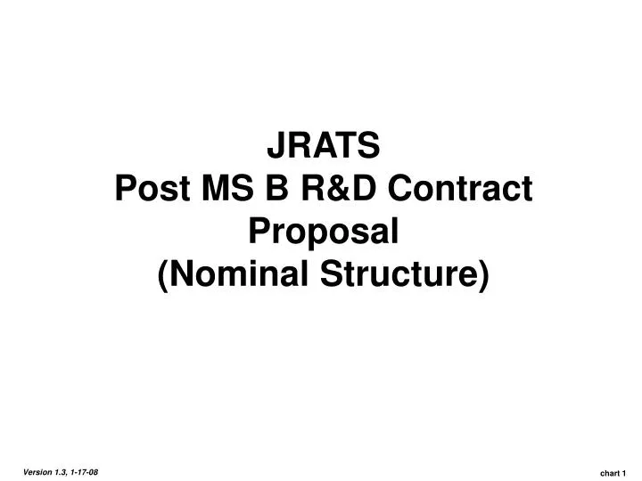 jrats post ms b r d contract proposal nominal structure