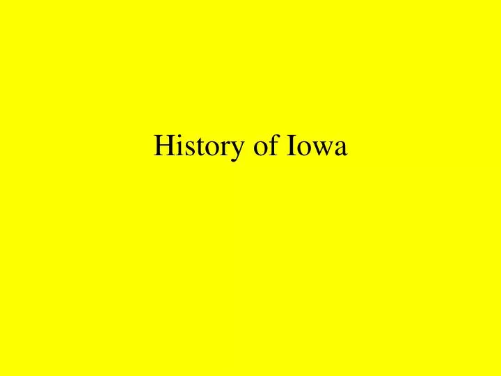 history of iowa