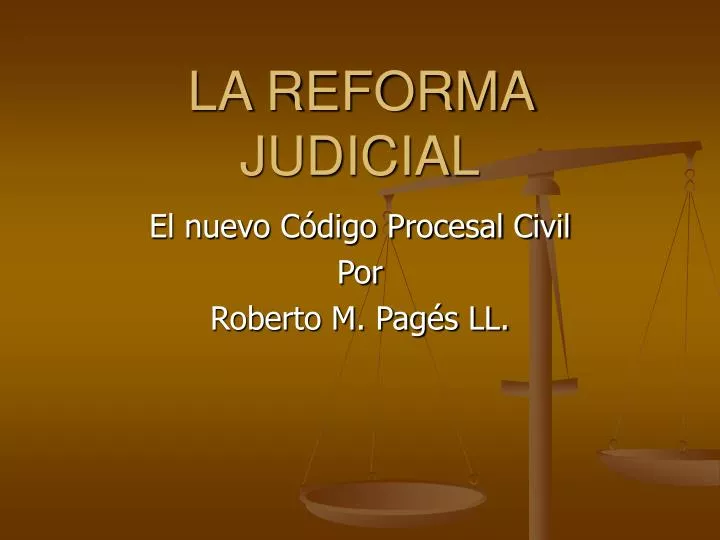 la reforma judicial