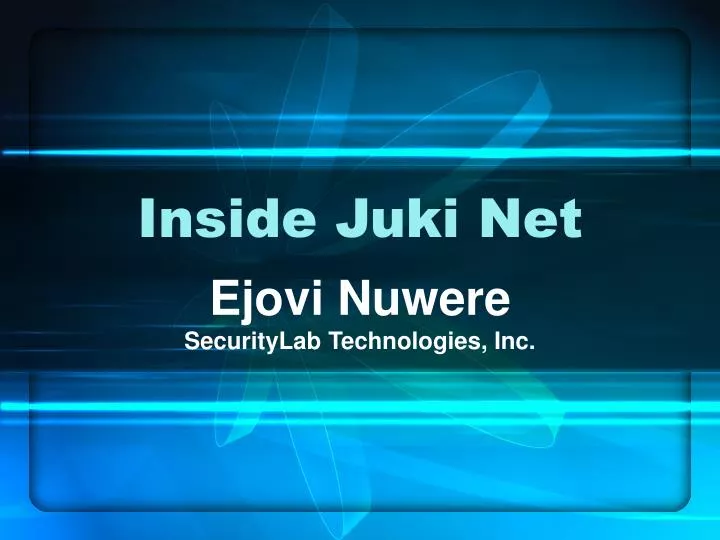 inside juki net