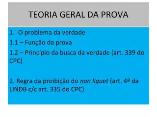 teoria geral da prova