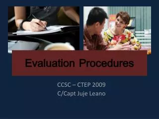 Evaluation Procedures