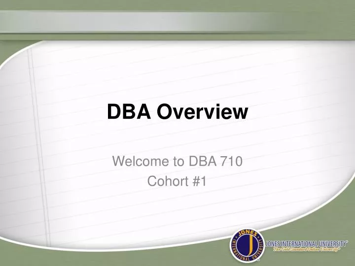 dba overview