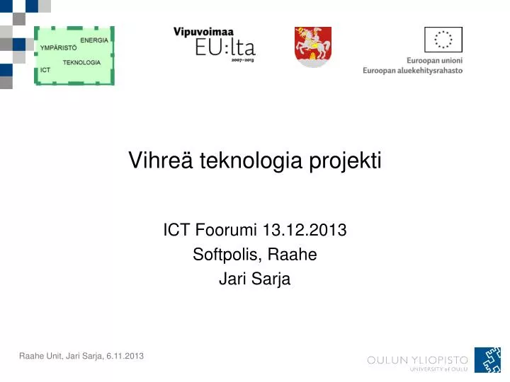 vihre teknologia projekti