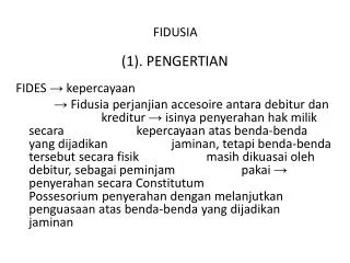 fidusia