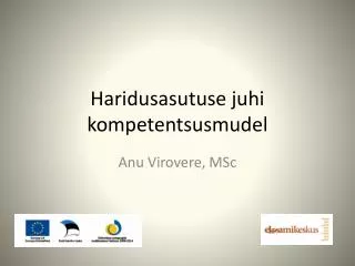 haridusasutuse juhi kompetentsusmudel