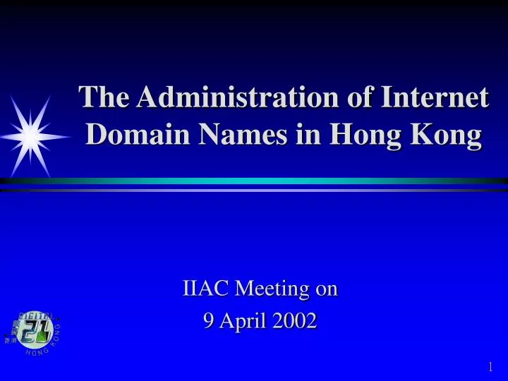 the administration of internet domain names in hong kong