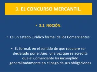 3 el concurso mercantil