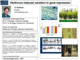 Herbivore induced variation in gene expression