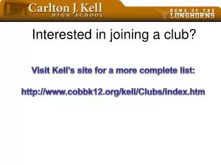 Interested in joining a club?