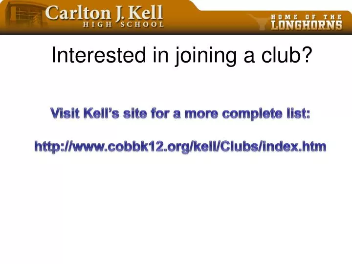 interested in joining a club