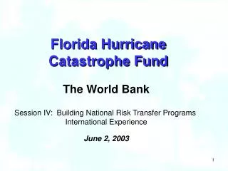 Florida Hurricane Catastrophe Fund