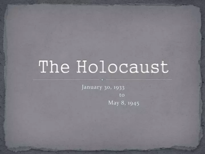 the holocaust