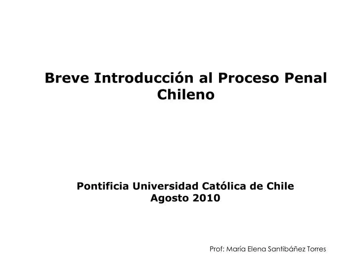 breve introducci n al proceso penal chileno
