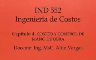 ind 552 ingenier a de costos