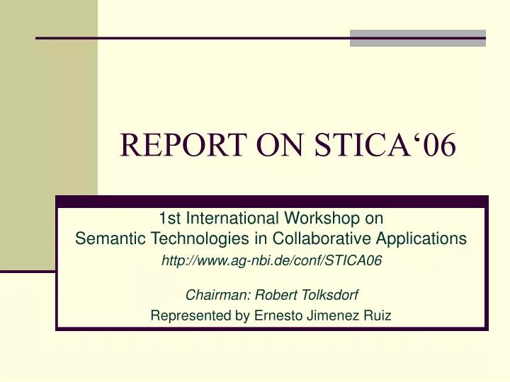 report on stica 06