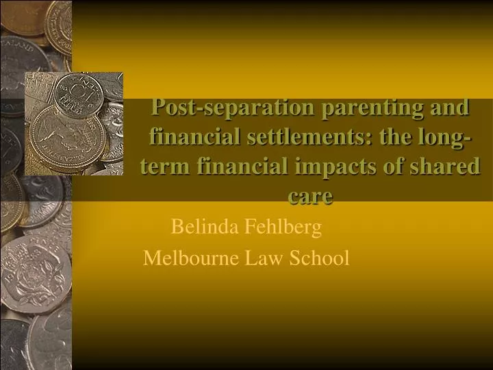 post separation parenting and financial settlements the long term financial impacts of shared care