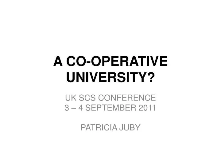 a co operative university