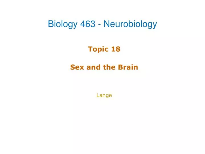 topic 18 sex and the brain lange