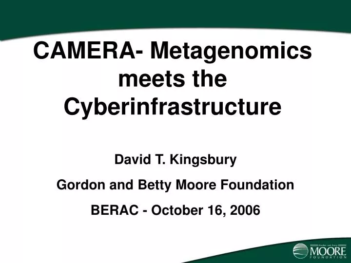 camera metagenomics meets the cyberinfrastructure