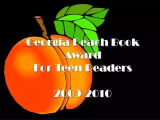 Georgia Peach Book Award For Teen Readers 2009-2010