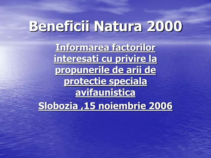 beneficii natura 2000