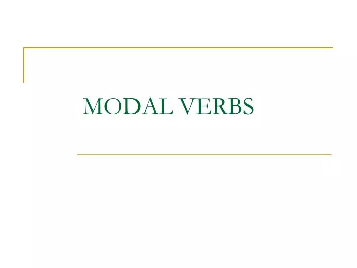 modal verbs