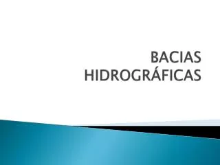 bacias hidrogr ficas