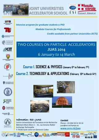 Intensive program for graduate students &amp; PhD Modular Courses for Professionals