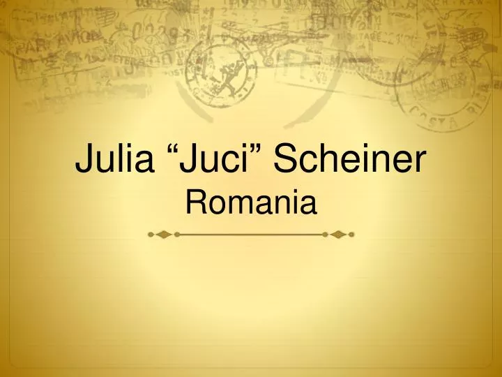 julia juci scheiner romania