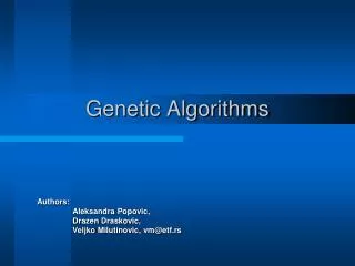 Genetic Algorithms