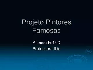 projeto pintores famosos