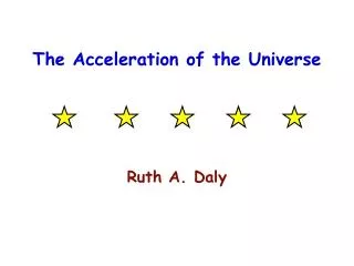The Acceleration of the Universe