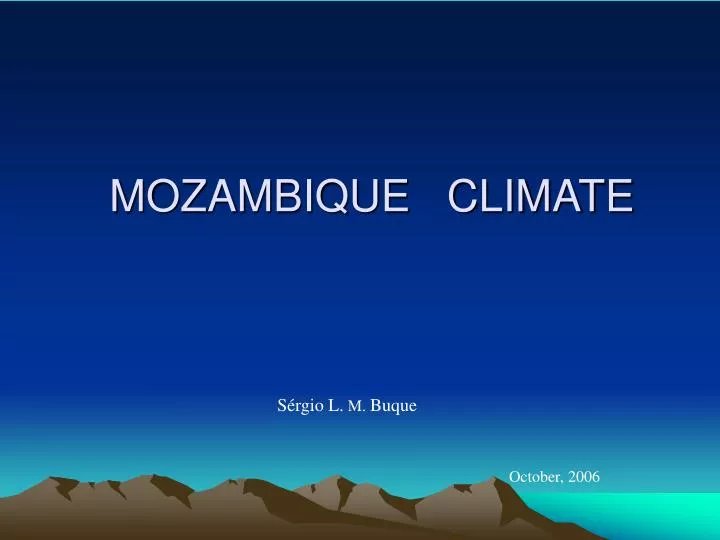 mozambique climate
