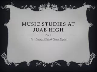 Music Studies at Juab High