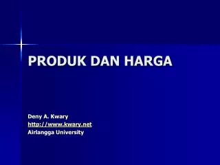 produk dan harga