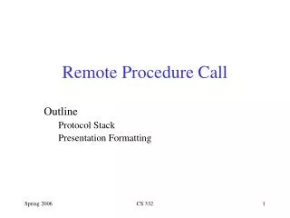 Remote Procedure Call