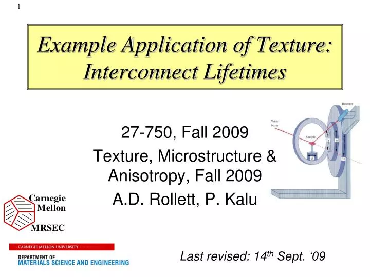example application of texture interconnect lifetimes