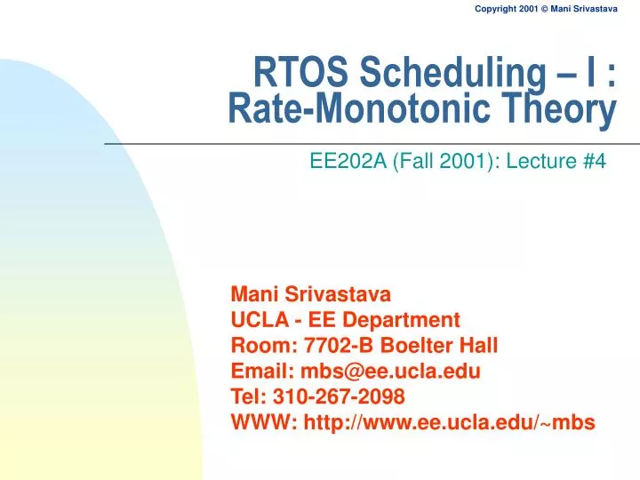 rtos scheduling i rate monotonic theory