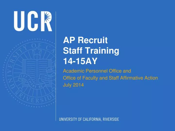 ap recruit staff training 14 15ay