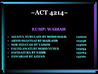 kump wadiah