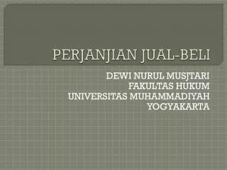 perjanjian jual beli