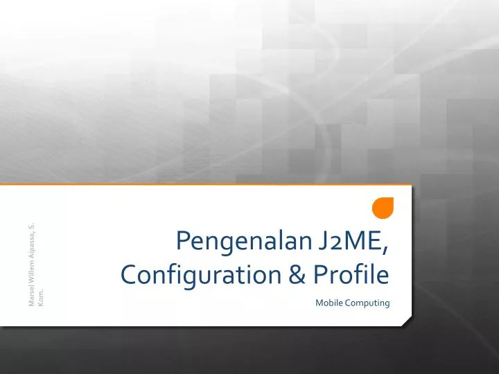pengenala n j2me configuration profile