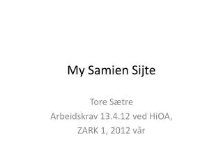 my samien sijte