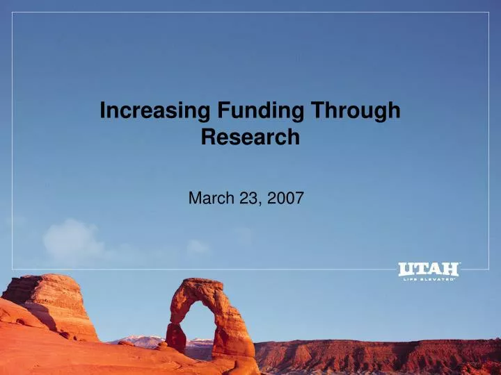 increasing funding through research