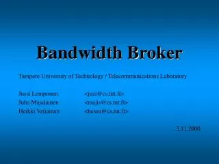 bandwidth broker